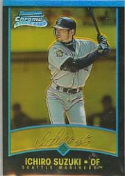 2001 Bowman Chrome Gold Refractors #NNOA Ichiro English/50
