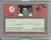 2001 SP Legendary Cuts Autographs #CJD3 Joe DiMaggio/150