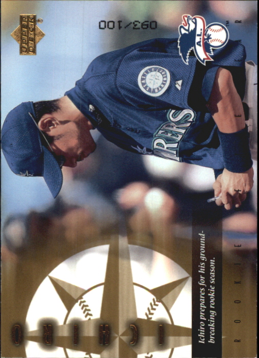 2001 Upper Deck Rookie Update Ichiro Tribute Gold #1 Ichiro Suzuki