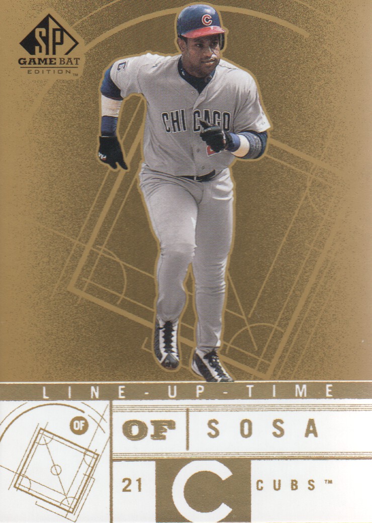 2001 SP Game Bat Edition Line Up Time #LT7 Sammy Sosa