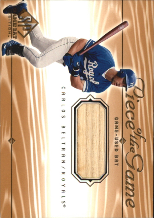 2001 SP Game Bat Edition Piece of the Game #CB Carlos Beltran