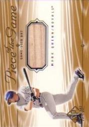 2001 SP Game Bat Edition Piece of the Game #MQ Mark Quinn SP