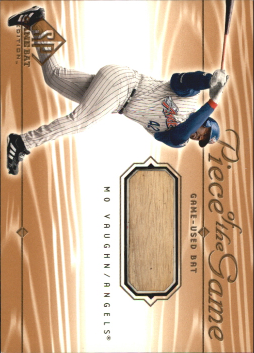 2001 SP Game Bat Edition Piece of the Game #MV Mo Vaughn