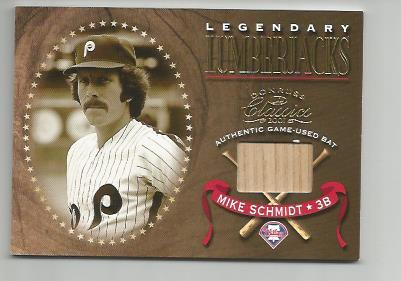2001 Donruss Classics Legendary Lumberjacks #LL26 Mike Schmidt