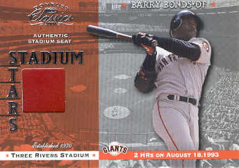 2001 Donruss Classics Stadium Stars #SS19 Barry Bonds SP
