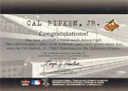 2001 Fleer Genuine Final Cut #19 Cal Ripken back image