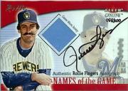 2001 Fleer Genuine Names Of The Game Autographs #6 Rollie Fingers Jsy