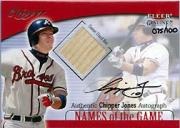 2001 Fleer Genuine Names Of The Game Autographs #11 Chipper Jones Bat