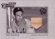 2001 Greats of the Game Feel the Game Classics #6 Hank Greenberg Bat SP/300