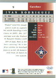 2001 Leaf Certified Materials #9 Ivan Rodriguez back image