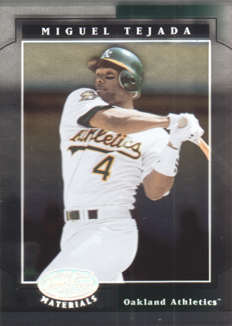 2001 Leaf Certified Materials #77 Miguel Tejada