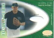 2001 Leaf Certified Materials #136 Aubrey Huff FF Jsy