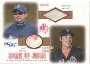 2001 SP Authentic Stars of Japan Game Ball-Base Combos Gold #ISTS Ichiro Suzuki/Tsuyoshi Shinjo