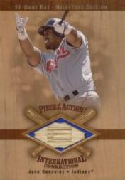 2001 SP Game Bat Milestone Piece of Action International #IJG Juan Gonzalez