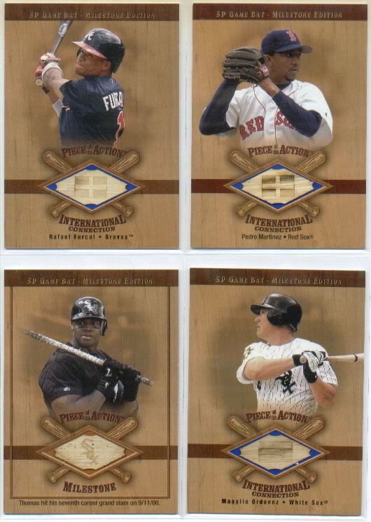 2001 SP Game Bat Milestone Piece of Action International #IRF Rafael Furcal