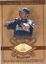 2001 SP Game Bat Milestone Piece of Action Milestone #IS Ichiro Suzuki SP/203