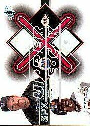2001 SPx Winning Materials Base Duos #B2PB Mike Piazza/Barry Bonds