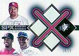 2001 SPx Winning Materials Base Trios #B3MGS McGwire/Griffey/Sosa