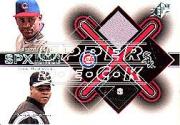 2001 SPx Winning Materials Jersey Duos #SSFT Sammy Sosa/Frank Thomas