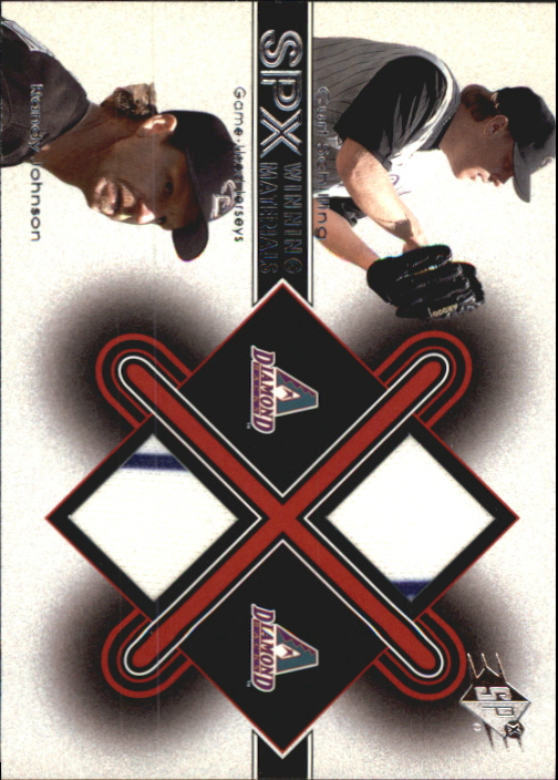 2001 SPx Winning Materials Update Duos #CSRJ Curt Schilling/Randy Johnson