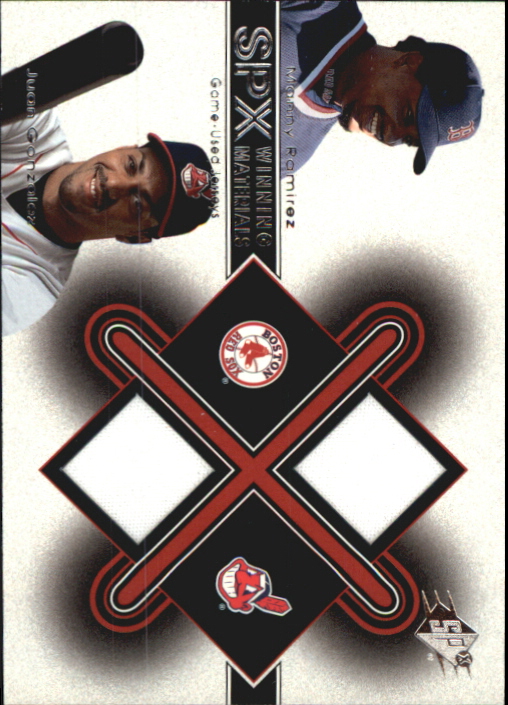 2001 SPx Winning Materials Update Duos #MRJG Manny Ramirez Sox/Juan Gonzalez