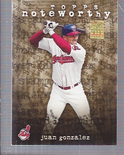 2001 Topps Noteworthy #TN20 Juan Gonzalez