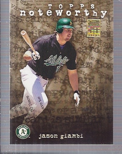 2001 Topps Noteworthy #TN22 Jason Giambi