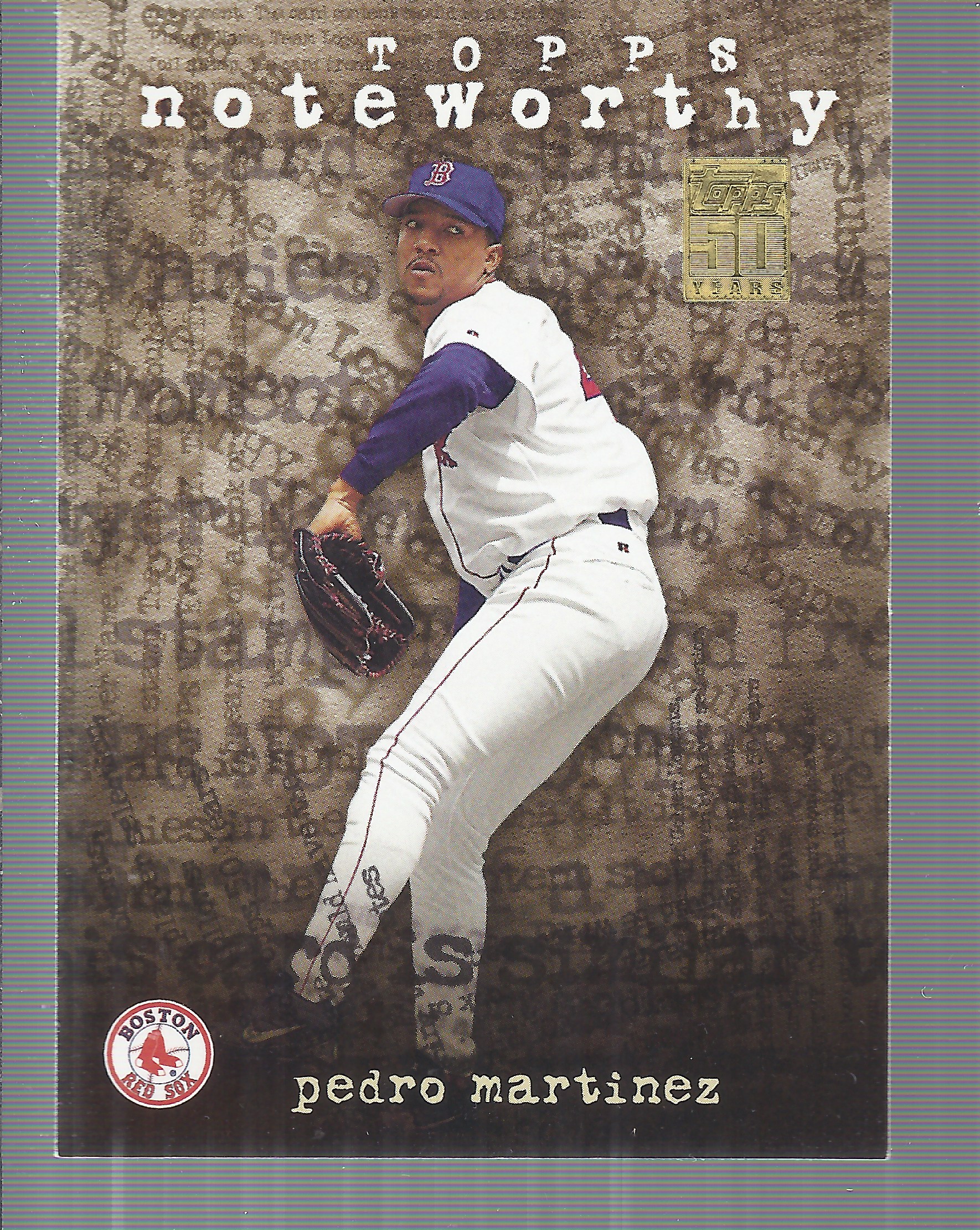 2001 Topps Noteworthy #TN25 Pedro Martinez