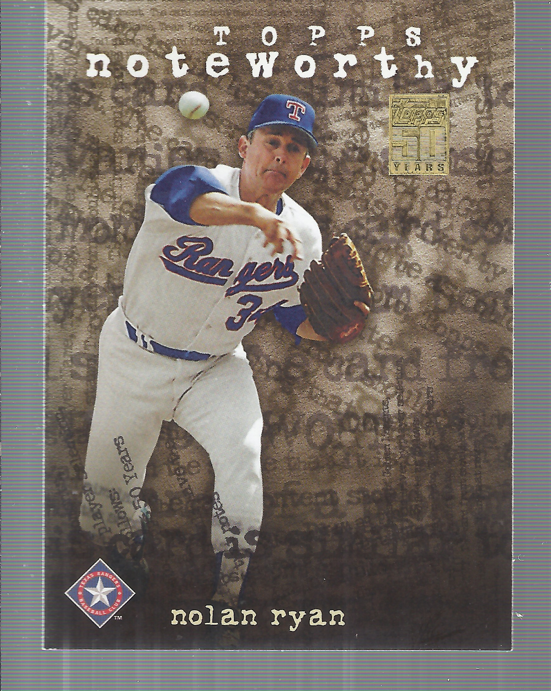 2001 Topps Noteworthy #TN32 Nolan Ryan