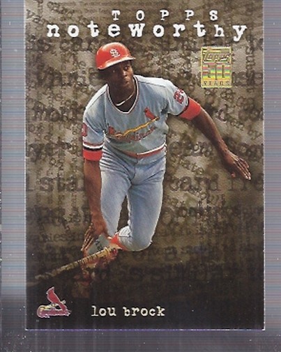 2001 Topps Noteworthy #TN49 Lou Brock
