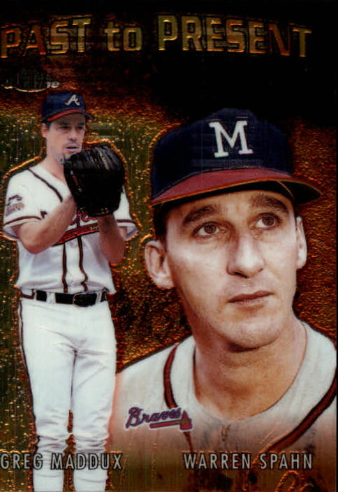 2001 Topps Chrome Past to Present #PTP2 W.Spahn/G.Maddux