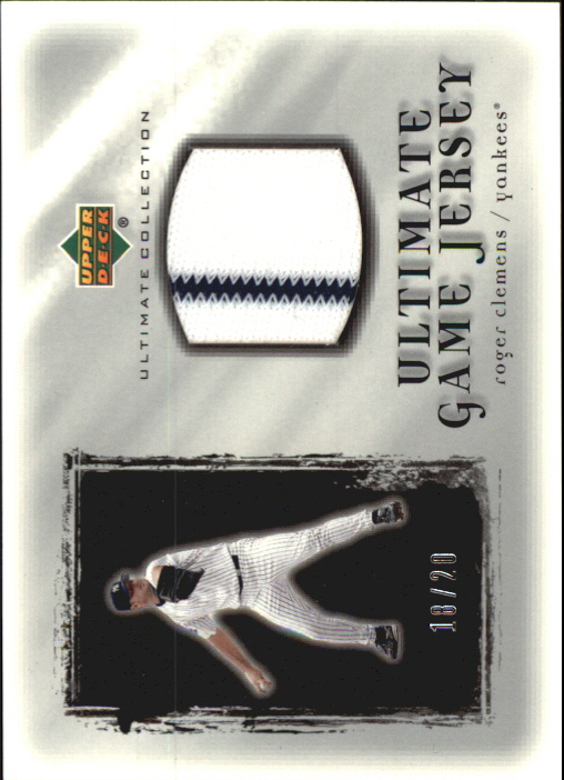 2001 Ultimate Collection Game Jersey Silver #URC Roger Clemens