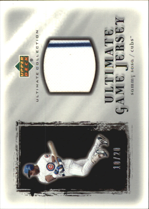 2001 Ultimate Collection Game Jersey Silver #USS Sammy Sosa