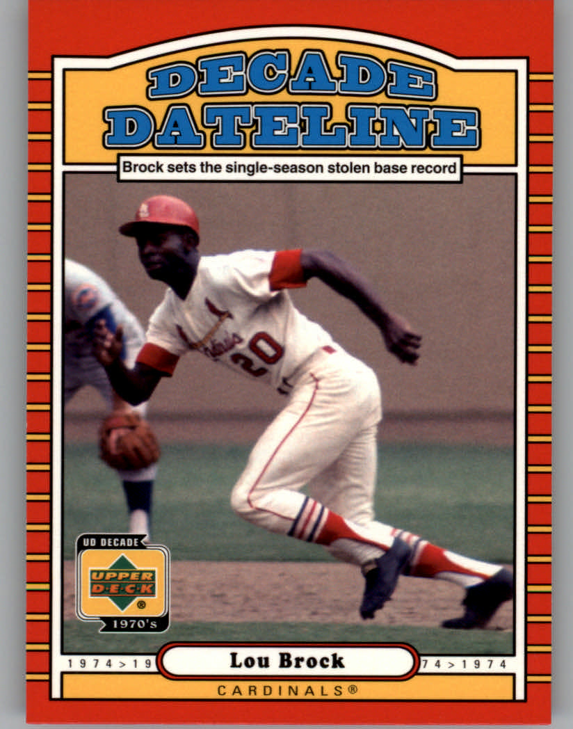 2001 Upper Deck Decade 1970's #123 Lou Brock DD
