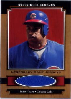 2001 Upper Deck Legends Legendary Game Jersey #JSS Sammy Sosa