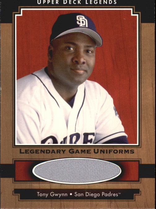 2001 Upper Deck Legends Legendary Game Jersey #JTG Tony Gwynn Uni DP
