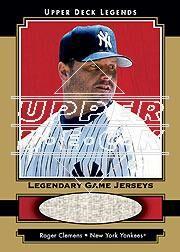 2001 Upper Deck Legends Legendary Game Jersey Gold #GJRCL Roger Clemens