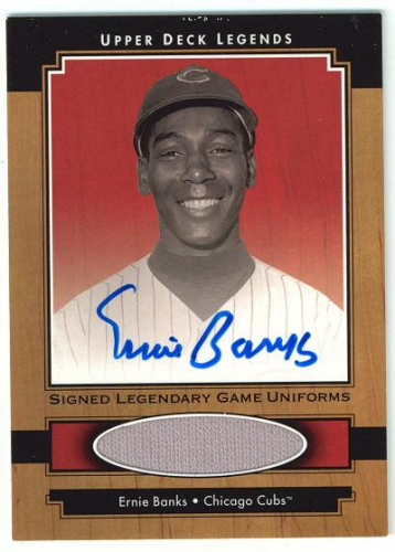 2001 Upper Deck Legends Legendary Game Jersey Autographs #SJEB Ernie Banks
