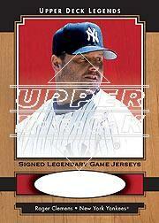2001 Upper Deck Legends Legendary Game Jersey Autographs #SJRC Roger Clemens SP/211