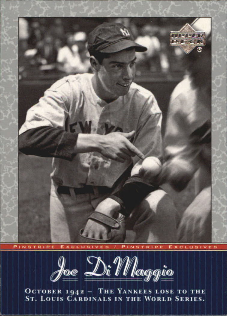 2001 Upper Deck Pinstripe Exclusives DiMaggio #JD27 Joe DiMaggio