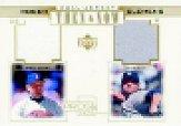 2001 Upper Deck Pros and Prospects Then and Now Game Jersey Gold #TNRC Roger Clemens
