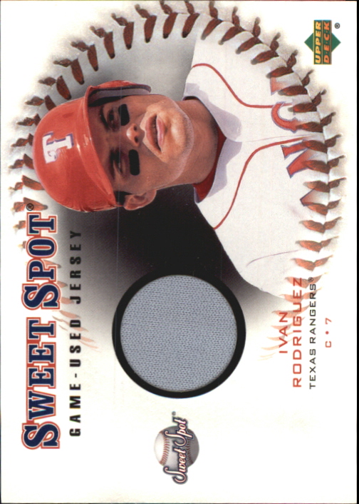 2001 Sweet Spot Game Jersey #JIR Ivan Rodriguez