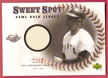 2001 Sweet Spot Game Jersey #JWM Willie Mays