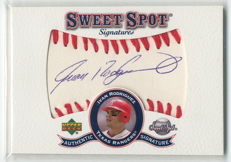 2001 Sweet Spot Signatures #SIR Ivan Rodriguez SP/150