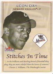 2001 Fleer Tradition Stitches in Time #ST7 Leon Day