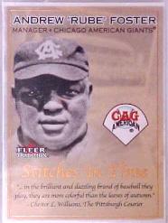 2001 Fleer Tradition Stitches in Time #ST20 Rube Foster