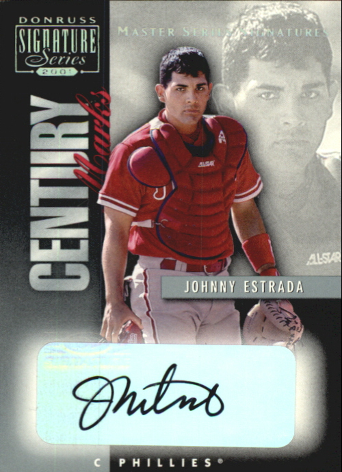 2001 Donruss Signature Century Marks Masters Series #12 Johnny Estrada