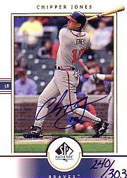 2001 SP Authentic BuyBacks #62 Chipper Jones 00/303