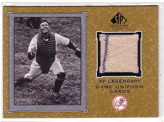 2001 SP Legendary Cuts Game Jersey #JBD Bill Dickey Uni