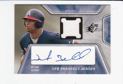 2001 SPx #136 Wilson Betemit JSY AU RC